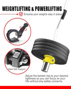 Olympic Barbell Clamps 2 inch Adjustable Barbell Clips Quick Release Pair of - Image 5