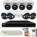 GW 8 Channel 4K NVR 8MP 4K AI Smart Home Security Camera System, Dome and by CamStarTechnologyInc
