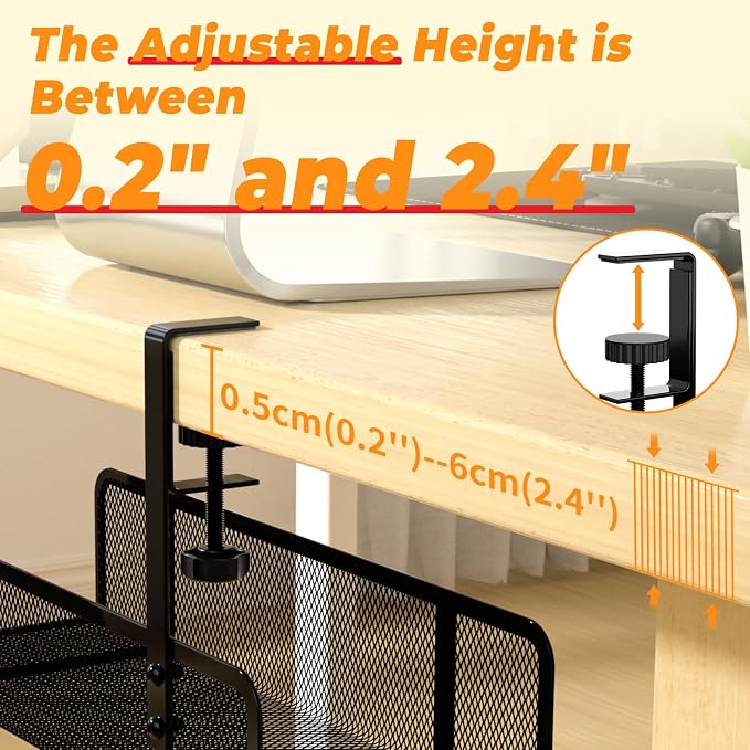 Under Desk Cable Management Tray, Wire Management Desk Cable Organizer Cable - Image 5