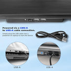 Laptop Cooling Pad, Coolertek USB Powered Laptop Cooler, 2 Blue Silent Big Fans - Image 3