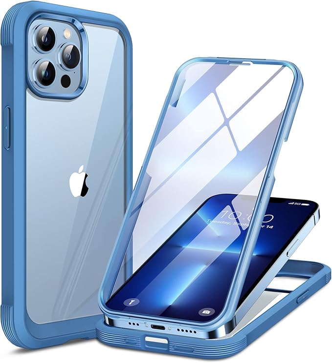 Miracase Glass Case for iPhone 13 Pro Max 6.7 inch, 2023 Upgrade Full-Body by Miracase