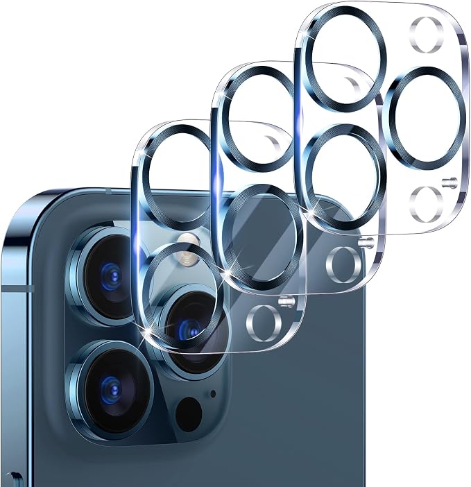 UniqueMe Compatible with iPhone 12 Pro Max 6.7" Camera Lens Protector Tempered by UniqueMe