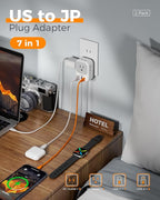 TESSAN 2 Prong to 3 Prong Outlet Adapter 2 Pack, US to Japan Plug Adapter - Image 3