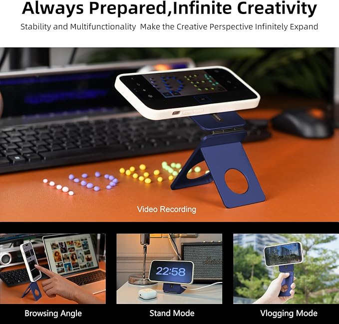 Phone Tripod Stand, Aluminum Alloy Mini Tripod Compatible - Image 4