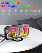 SZELAM LED RGB Digital Alarm Clock, - Image 2