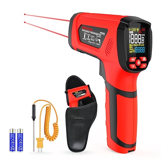 MESTEK Infrared Thermometer Temperature Gun, -40℉~3632℉, Non Contact Digital by MESTEK