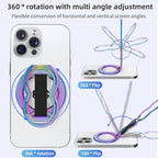 Magnetic-Phone-Grip-Stand-with-Finger-Strap, 4-in-1 Magnetic Ring Holder - Image 4