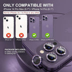 Choiche [3+1 for iPhone 14 Pro/iPhone 14 Pro Max Camera Lens Protector Bling - Image 2