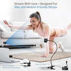 Webcam 1080P for PC, Eye Contact Webcam for Desktop Computer - Image 3