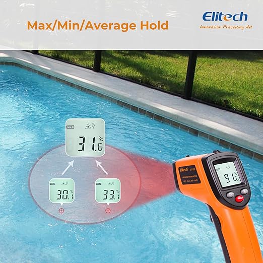 Elitech Laser Temperature Gun, Non-Contact Digital Infrared Thermometer - Image 5
