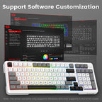 Redragon Wireless Mechanical Keyboard, 3 Mode Gasket Mounted RGB Gaming Keyboard - Image 7