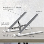 Laptop Stand for Desk, Adjustable Laptop Riser ABS+Silicone Foldable Portable - Image 5