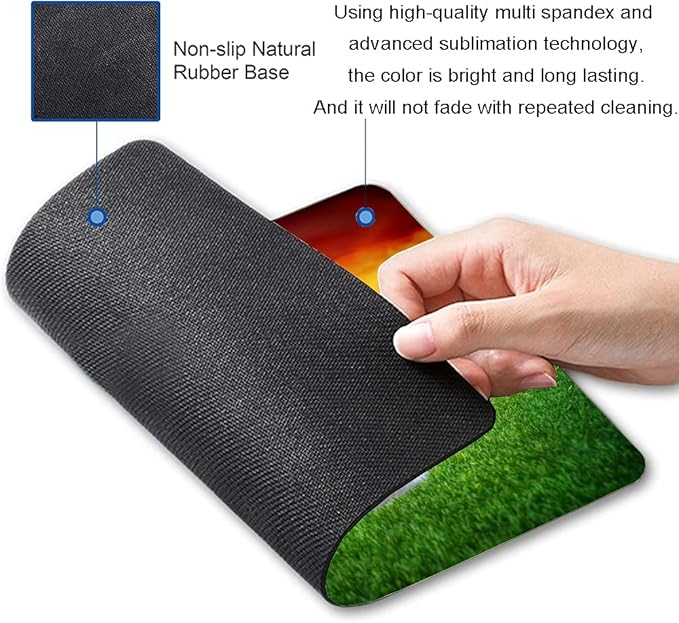 Mouse Pad, Ball in Hole Golf Mouse Pad Rectangle Custom Designs, Waterproof - Image 2