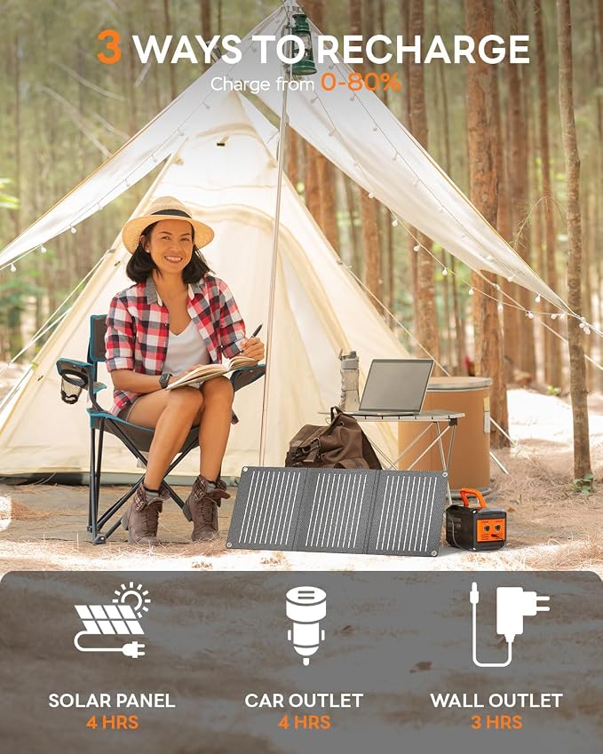 MARBERO 88.8Wh Portable Power Station Backup Lithium Battery Solar Generator - Image 4