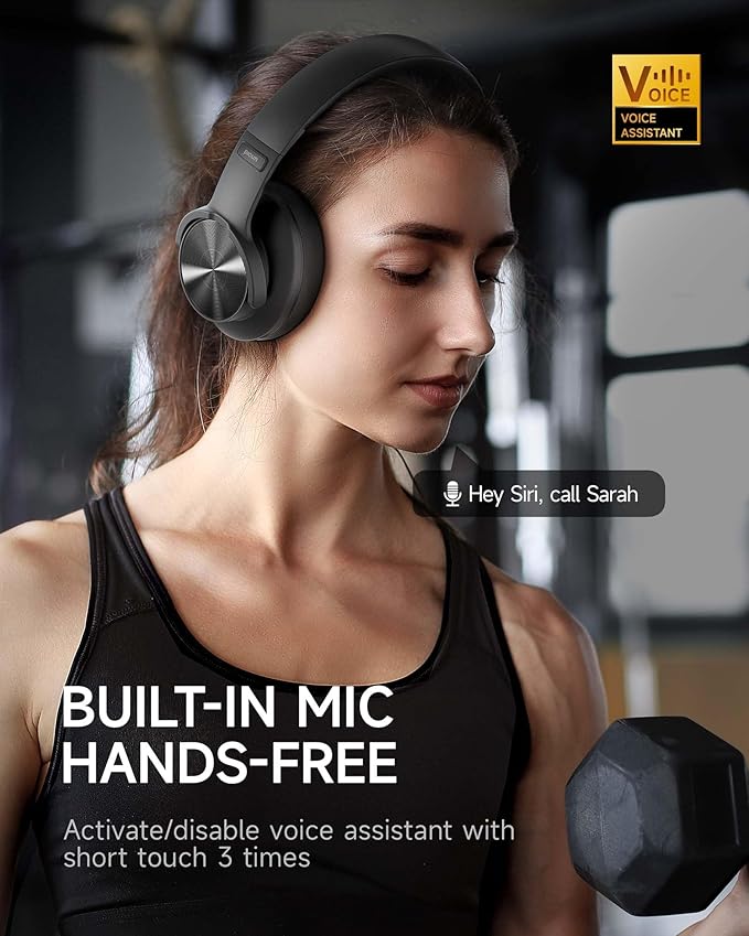 Picun B8 Bluetooth Headphones, 120H Playtime Headphone Wireless Bluetooth - Image 4