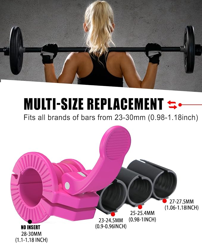 Barbell Clips 1 Inch Quick Release Weight Clamps 0.9-1.18inch Multi-Size - Image 4