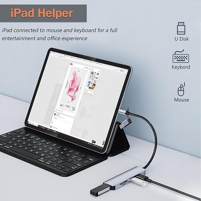 VIENON 5 in 1 Aluminum USB-C Hub - Image 4