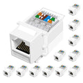 Cat6 RJ45 Keystone Jacks Toolless 12-Pack, Female RJ45 Connectors, Ethernet by Unknown
