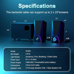 Nylavee Computer Speakers with Subwoofer, 2.1 Hi-Fi PC Speakers System with 6 - Image 6