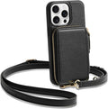 ZVE for iPhone 15 Pro Wallet Case, Crossbody Phone Purse by ZVE