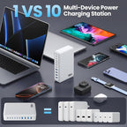 730W USB C Charger Block, 10-Ports GaN V Fast Charging Station Hub, QC4.0+Three - Image 4
