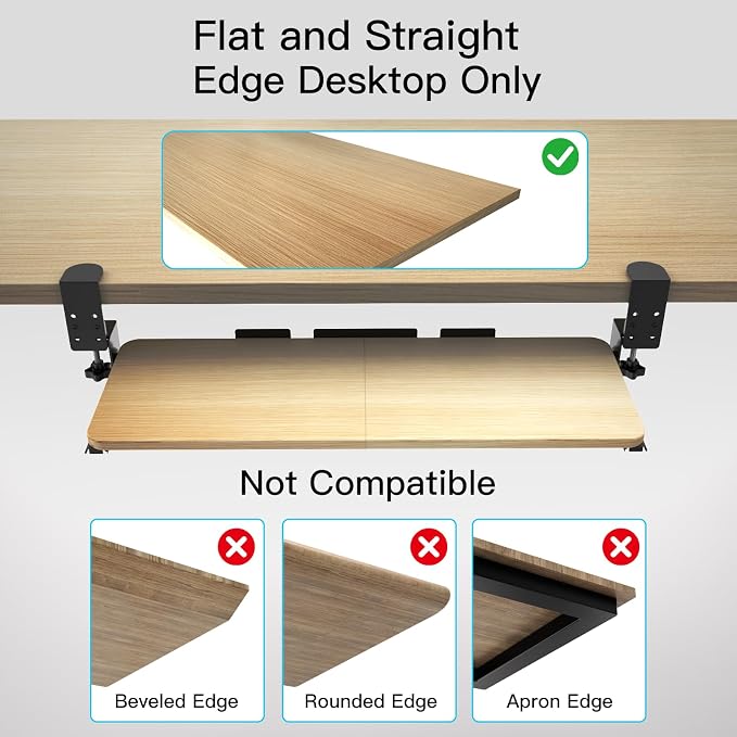 Ergonomic Keyboard Tray Under Desk Pull Out - Image 6