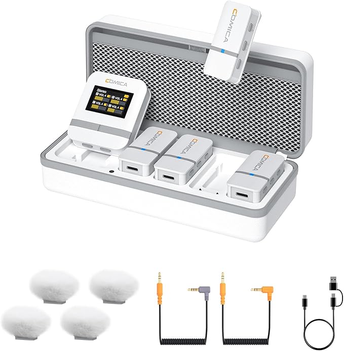 COMICA Vimo Q 4 Channel Wireless Lavalier Microphone System by COMICA