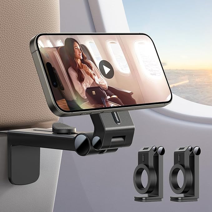 JOYROOM 2 Pack Airplane Phone Holder, Hands-Free Airplane Phone Mount, Airplane by JOYROOM