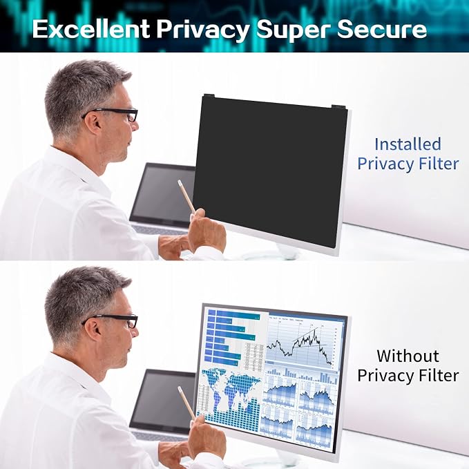 Computer Privacy Screen Filter 24 Inch, 9H Hardness Hanging Computer Screen - Image 7