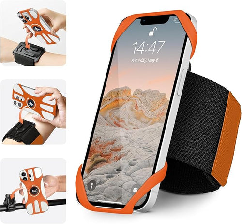 3in1 Phone Holder for Running, Arm Band/Wrist Holder/Bike Mount, Phone Armbands by HLOMOM