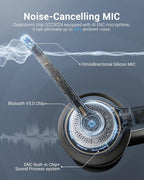 Wireless Headset with AI Noise Cancelling Microphone Bluetooth Headset - Image 2