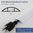 ZhiYo 10ft Cord Covers for Wires on Floor, Cord Hider Floor Hide Extension Cords - Image 2