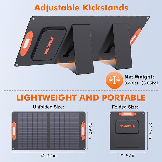 N-Type 16BB 100W Portable Solar Panel 18V Mono ETFE Foldable Solar Panel - Image 3