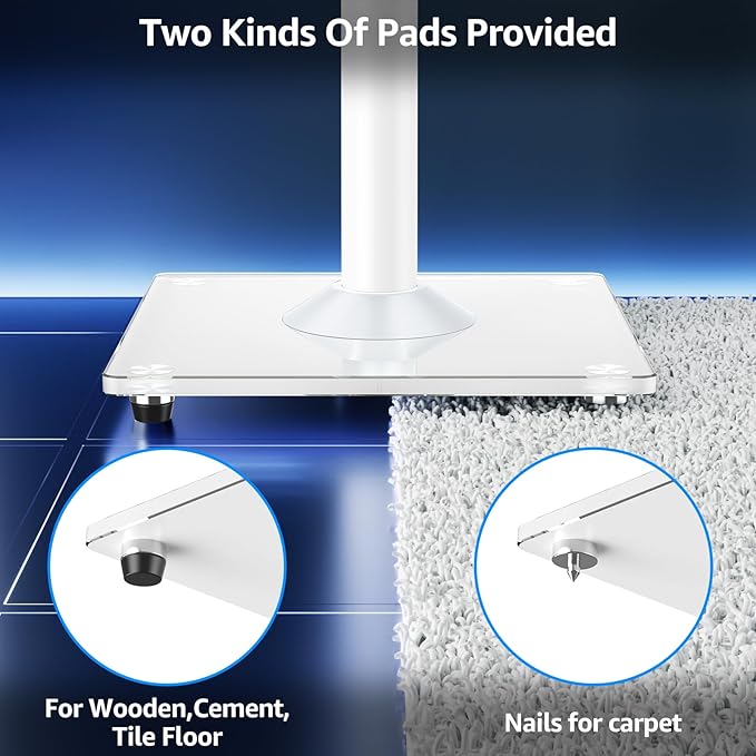 MOUNTUP Universal Speaker Stands Pair 28.3" to 37.4" Height Adjustable Floor - Image 6