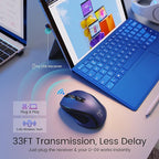 Wireless Mouse, D-09 Computer Mouse USB Cordless Mice - Image 3