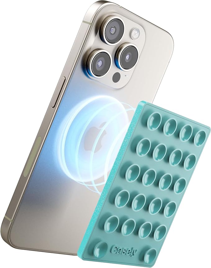 Casely Grippy Aquamarine MagSafe Compatible Cell Phone Mount Silicone Suction - Image 4