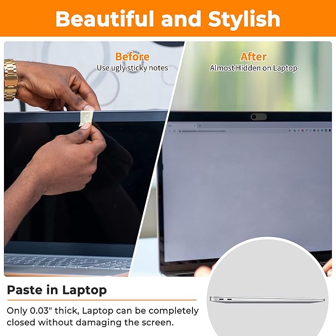 Yilador Laptop Camera Cover Slide Cute, Ultra Thin Webcam Cover - Image 5