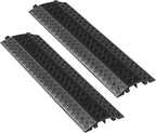 VEVOR 2 Pack Drop Over Cable Cover, 2 Channel Heavy Duty Cable Hose Protector by VEVOR