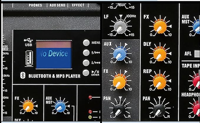 Pro 12 Channels Live Audio Mixer Bluetooth USB DJ Sound Mixing Console - Image 8