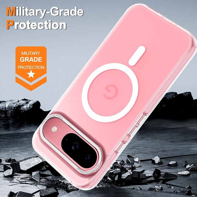 Magnetic for Google Pixel 9/Pixel 9 Pro Case, Shockproof Slim Translucent Matte - Image 6