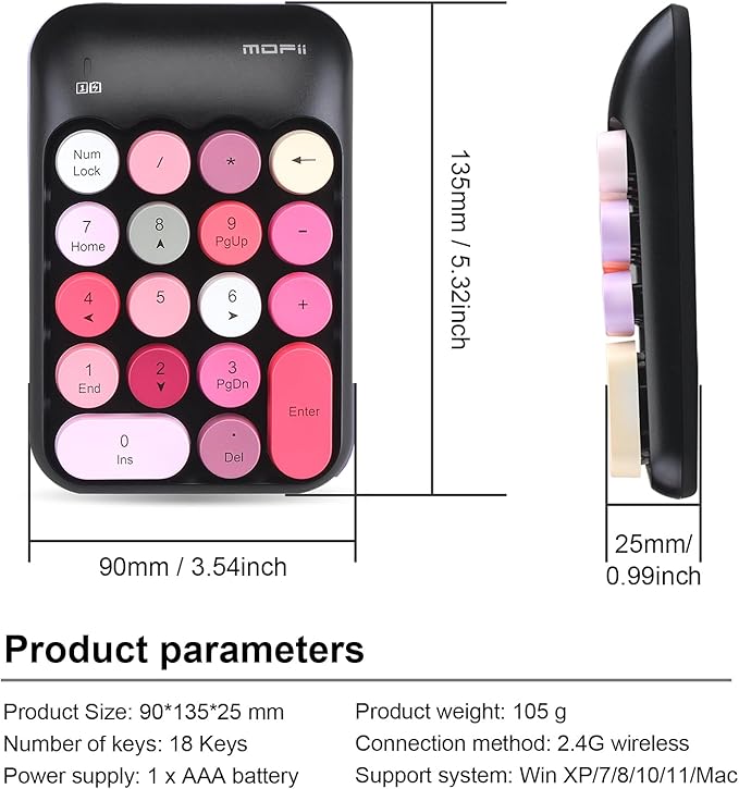 Lomiluskr Cute Wireless Number Keypad - Image 6