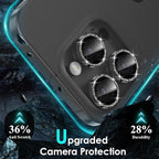 YWXTW Designed for iPhone 15 Pro/iPhone 15 Pro Max Camera Lens Protector Bling - Image 3