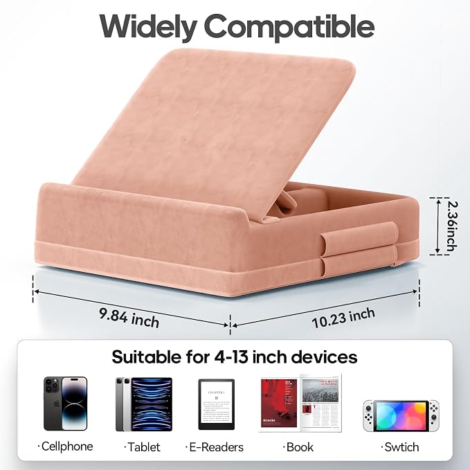 KDD Tablet Pillow Stand with Storage, Foldable iPad Holder - Image 8