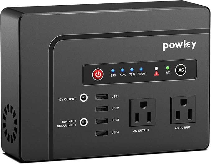 Powkey Portable Power Station 200W, 146Wh Portable Solar Generator Battery Pack - Image 8