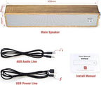 MICA Computer Speakers, Wired Computer Sound Bar, Wooden Mini Soundbar - Image 6