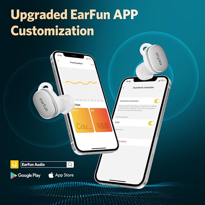 EarFun Free Pro 3 Noise Cancelling Wireless Earbuds, Hi-Res Sound, Snapdragon - Image 8