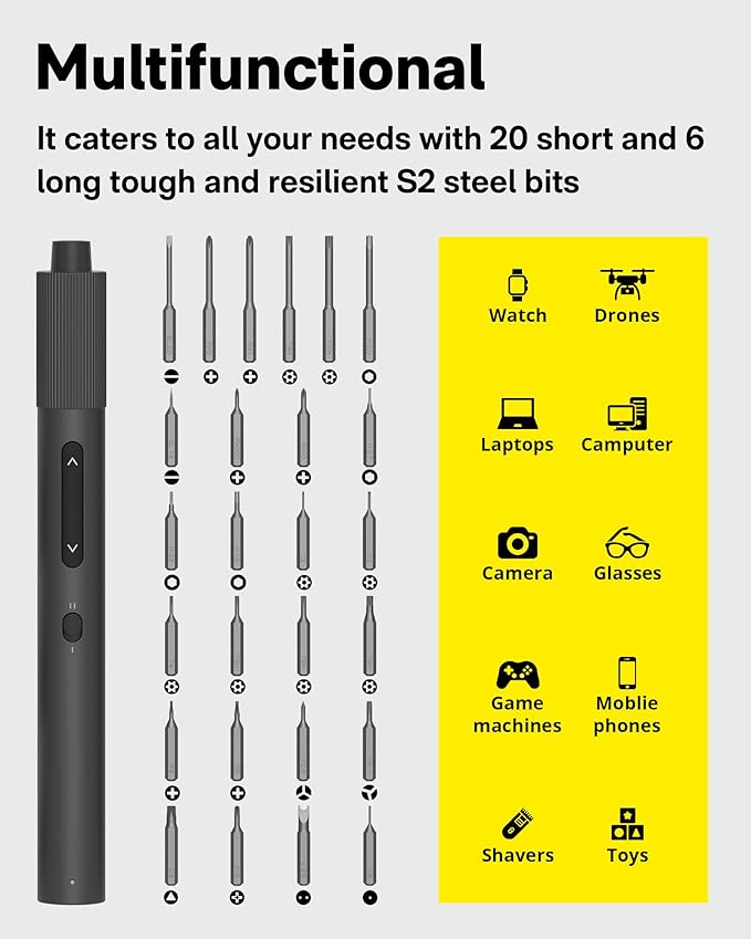 HOTO Precision Screwdriver Set, 110° Upright Workpad, Mini Electric Screwdriver - Image 5