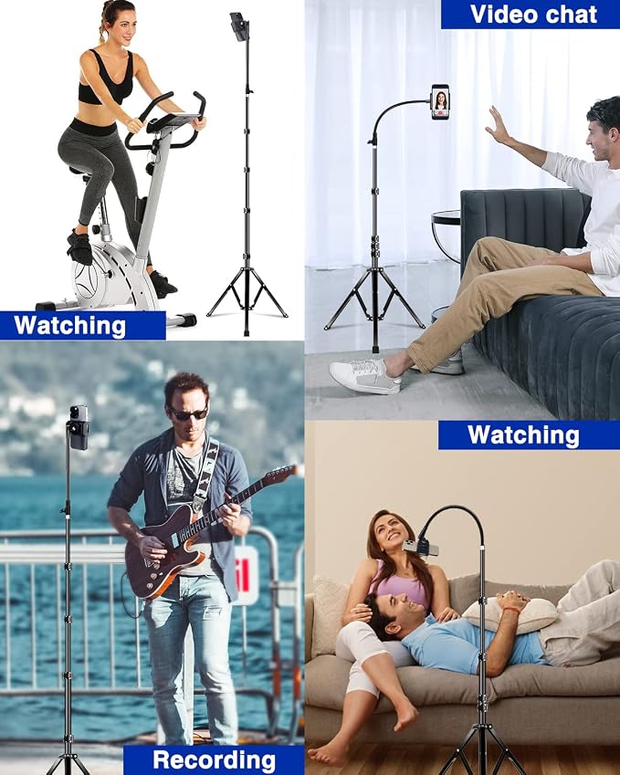 Elitehood 6.7 Feet Tall Phone Tripod, Heavy Duty Metal iPhone Tripod Stand - Image 9