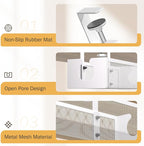 DELAMU Under Desk Cable Management Tray, No Drill Metal Mesh Cable Management - Image 5