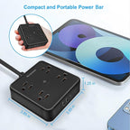 2 Pack Ultra Flat Plug Power Strip, Power Strips - Image 5